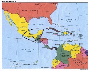 Map of Meso America - source CIA Maps